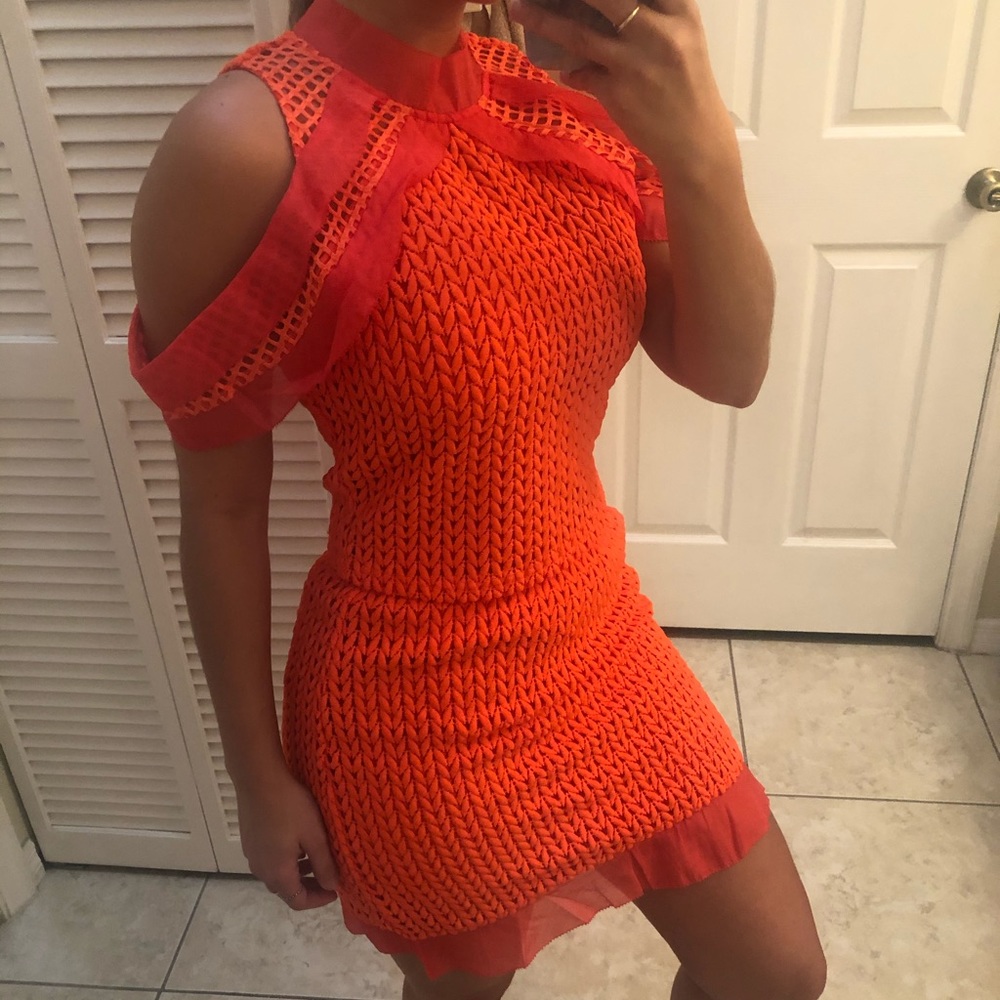 🆕 Orangey Red Skirt Set